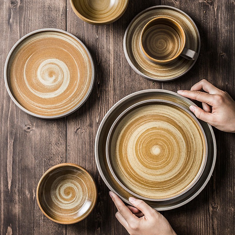Camilla Collection 6-Piece Ceramic Tableware Dish Set - Maglia Fina