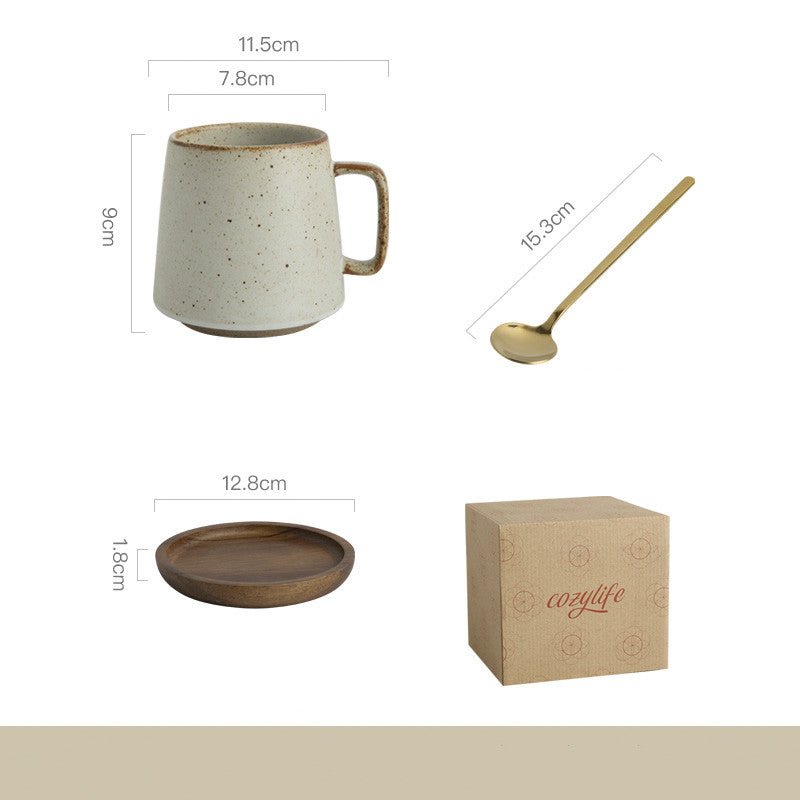 Colombo Collection Stoneware Mug, Ceramic Cup for Coffee and Tea - Maglia Fina