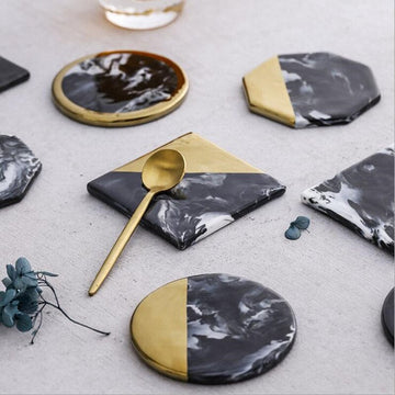 Gold Marble Coaster