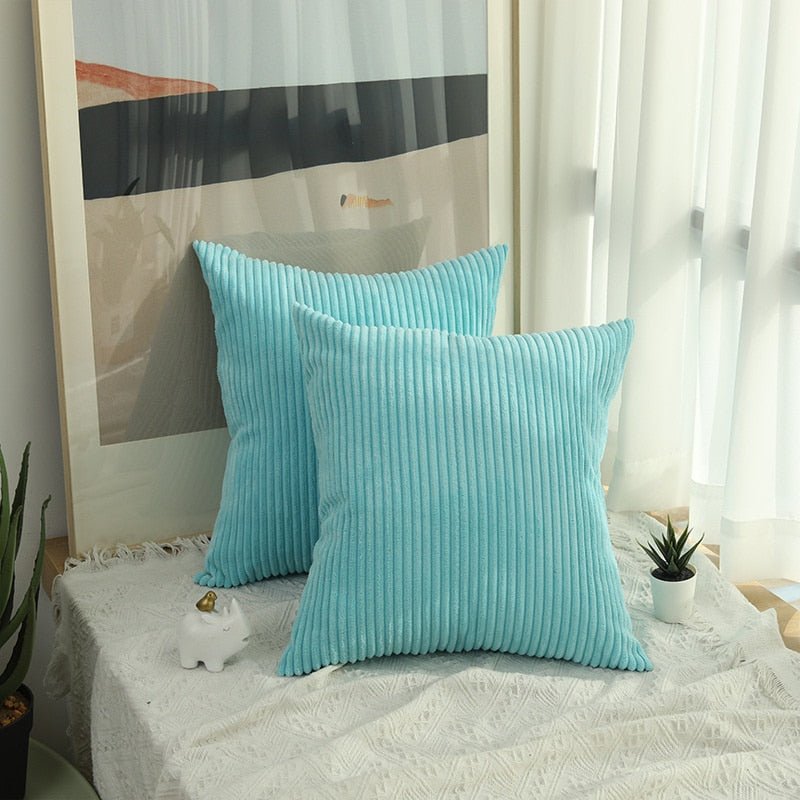 LuxeStripe Corduroy Pillowcase, Cozy Throw Pillow Case For The Couch And The Bedroom - Maglia Fina